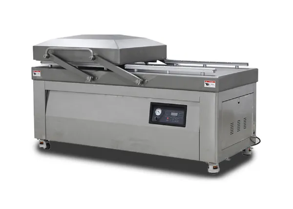 Напольная двухкамерная вакуум-упаковочная машина HVC-720S/2B-G SS (нерж., газ, электр. панель, 380В)